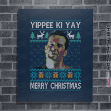Load image into Gallery viewer, Shirts Posters / 4&quot;x6&quot; / Navy Yippee Ki Christmas
