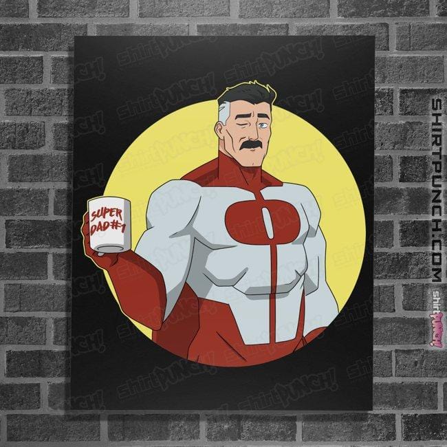 Daily_Deal_Shirts Posters / 4"x6" / Black Superdad No 1