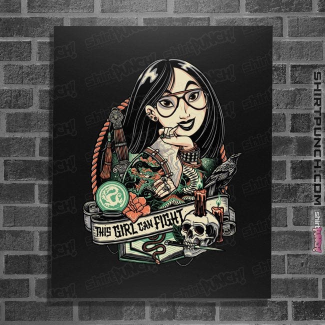 Secret_Shirts Posters / 4"x6" / Black This Girl Can Fight!