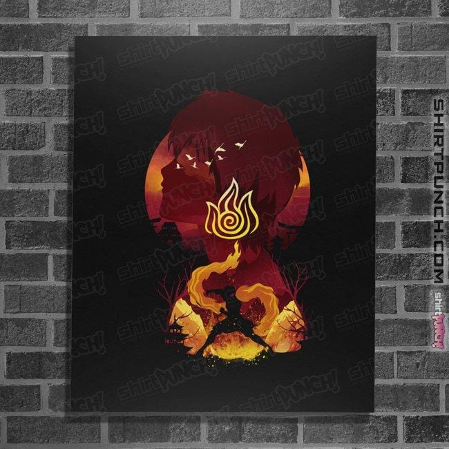 Daily_Deal_Shirts Posters / 4"x6" / Black Firebender