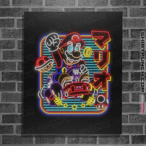 Daily_Deal_Shirts Posters / 4"x6" / Black Neon Kart