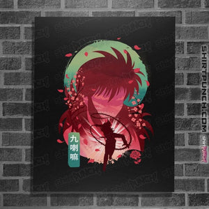 Daily_Deal_Shirts Posters / 4"x6" / Black Kurama's Rose Whirlwind