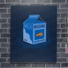 Load image into Gallery viewer, Shirts Posters / 4&quot;x6&quot; / Navy Missing Fish
