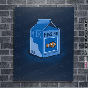 Shirts Posters / 4"x6" / Navy Missing Fish