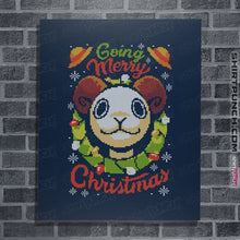 Load image into Gallery viewer, Daily_Deal_Shirts Posters / 4&quot;x6&quot; / Navy Going Merry Christmas
