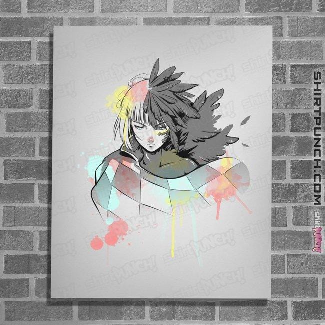 Secret_Shirts Posters / 4"x6" / White Watercolor Howl
