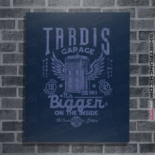 Load image into Gallery viewer, Daily_Deal_Shirts Posters / 4&quot;x6&quot; / Navy Tardis Garage
