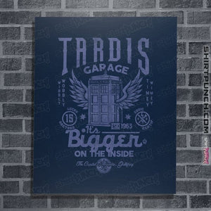 Daily_Deal_Shirts Posters / 4"x6" / Navy Tardis Garage