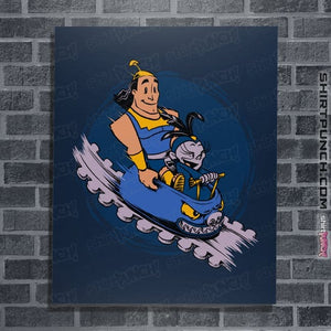Daily_Deal_Shirts Posters / 4"x6" / Navy Emperor's New Roller Coaster