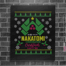 Load image into Gallery viewer, Daily_Deal_Shirts Posters / 4&quot;x6&quot; / Black Nakatomi Party Sweater &#39;88
