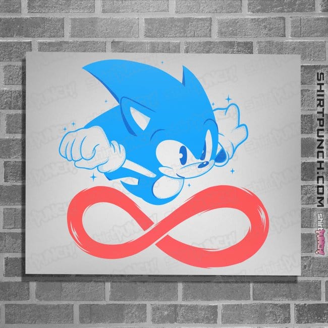 Secret_Shirts Posters / 4"x6" / White Fastest Hedgehog!