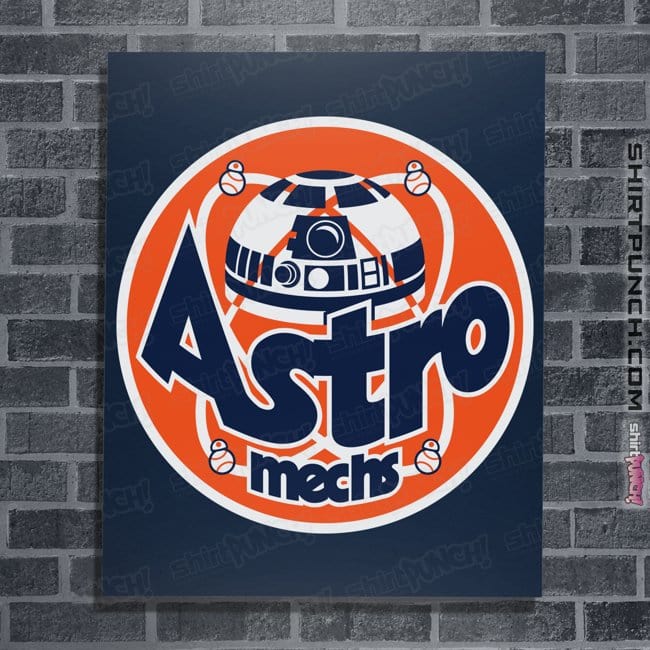 Secret_Shirts Posters / 4"x6" / Navy Astromechs