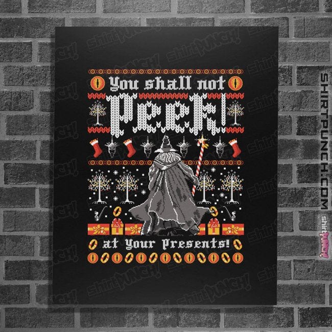 Shirts Posters / 4"x6" / Black You Shall Not Peek