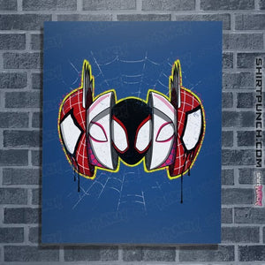 Daily_Deal_Shirts Posters / 4"x6" / Royal Blue Rebel Spiders