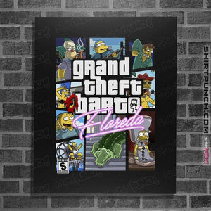 Daily_Deal_Shirts Posters / 4"x6" / Black Grand Theft Floreda