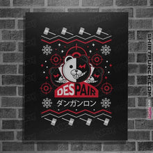 Load image into Gallery viewer, Shirts Posters / 4&quot;x6&quot; / Black Despair Kuma Ugly Christmas Sweater
