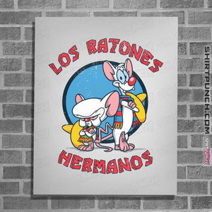 Daily_Deal_Shirts Posters / 4"x6" / White Los Ratones Hermanos