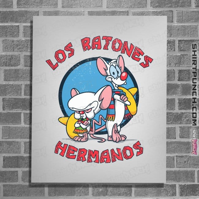 Daily_Deal_Shirts Posters / 4"x6" / White Los Ratones Hermanos