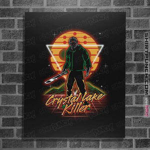 Shirts Posters / 4"x6" / Black Retro Camper Killer
