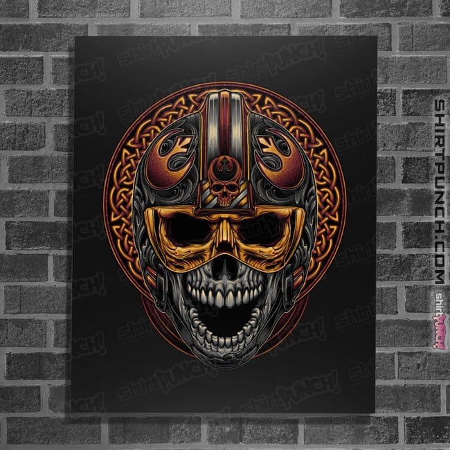 Daily_Deal_Shirts Posters / 4"x6" / Black Rebel Helmet