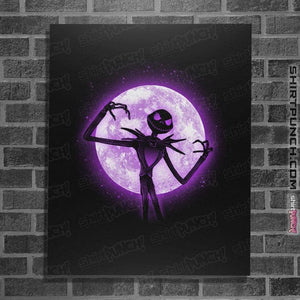 Shirts Posters / 4"x6" / Black Moonlight Skeleton
