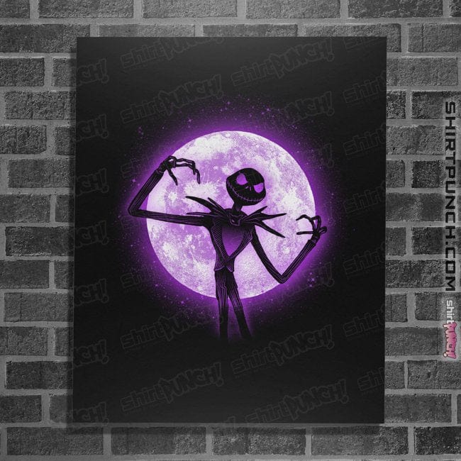 Shirts Posters / 4"x6" / Black Moonlight Skeleton