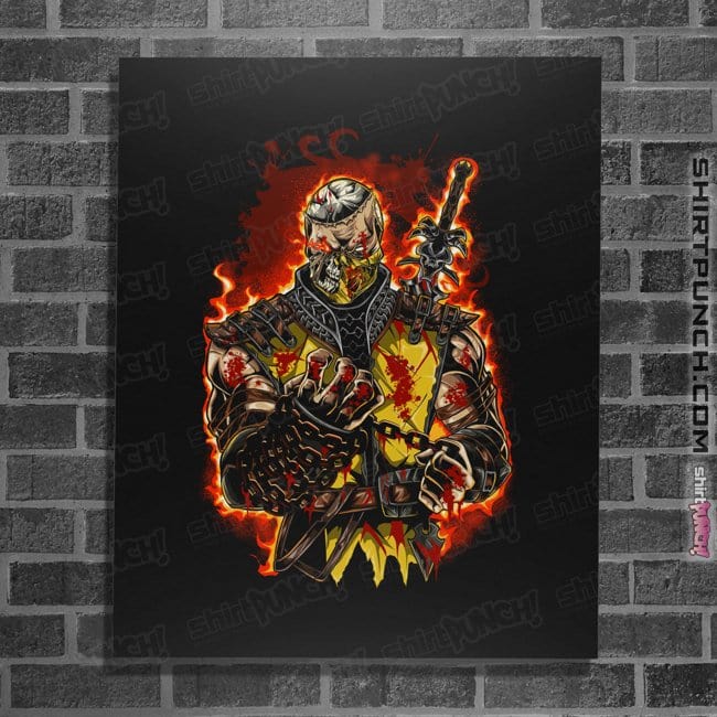Secret_Shirts Posters / 4"x6" / Black Blazing Retribution