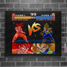 Load image into Gallery viewer, Shirts Posters / 4&quot;x6&quot; / Black Goku VS Vegeta Alternate Version
