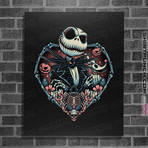 Daily_Deal_Shirts Posters / 4"x6" / Black Heart Jack Skellington