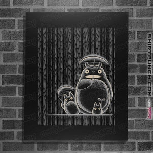 Daily_Deal_Shirts Posters / 4"x6" / Black Rainy Day