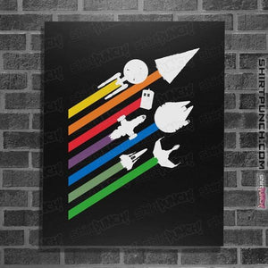 Shirts Posters / 4"x6" / Black Scifi Streaks