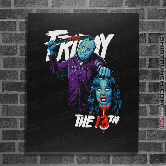 Secret_Shirts Posters / 4"x6" / Black Jason 13TH NES