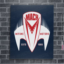 Load image into Gallery viewer, Daily_Deal_Shirts Posters / 4&quot;x6&quot; / Navy Mach 5 Mifune Motors
