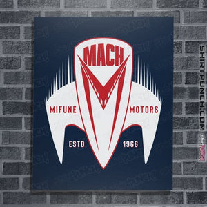 Daily_Deal_Shirts Posters / 4"x6" / Navy Mach 5 Mifune Motors
