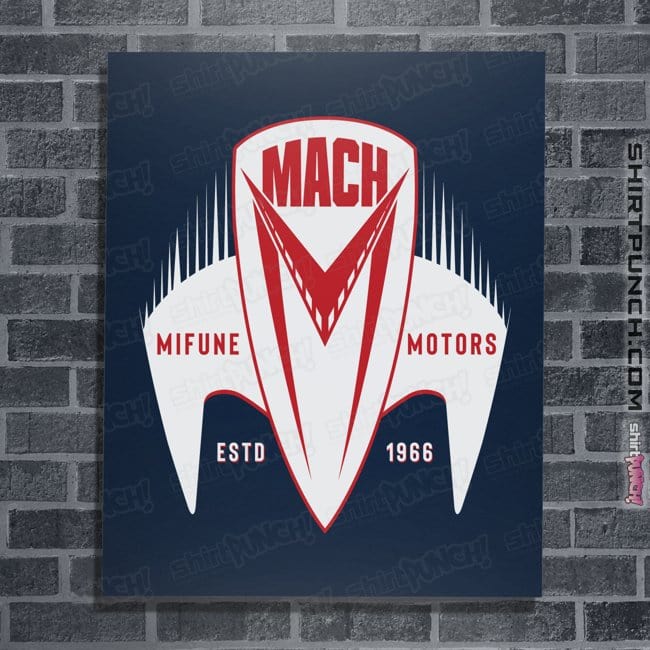 Daily_Deal_Shirts Posters / 4"x6" / Navy Mach 5 Mifune Motors