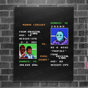Daily_Deal_Shirts Posters / 4"x6" / Black Jason Punch-Out