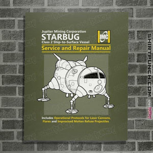 Shirts Posters / 4"x6" / Military Green Starbug Repair Manual