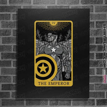 Load image into Gallery viewer, Shirts Posters / 4&quot;x6&quot; / Black Tarot The Emperor
