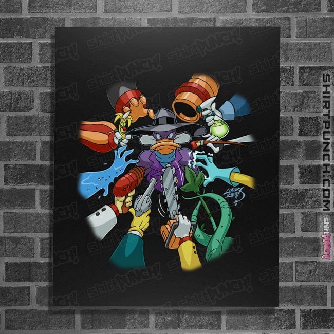 Secret_Shirts Posters / 4"x6" / Black DarkWing Duck!