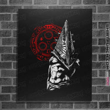 Load image into Gallery viewer, Shirts Posters / 4&quot;x6&quot; / Black Silent Pyramid Head

