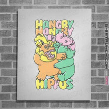 Load image into Gallery viewer, Secret_Shirts Posters / 4&quot;x6&quot; / White Hangry Hippos
