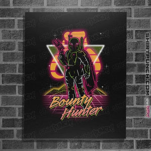 Shirts Posters / 4"x6" / Black Retro Bounty Hunter