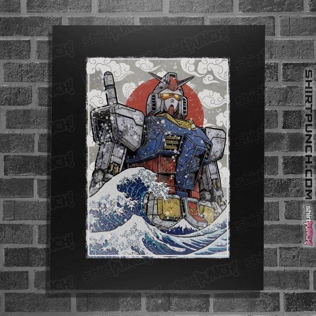 Daily_Deal_Shirts Posters / 4"x6" / Black Kanagawa RX-78-2
