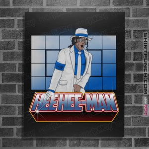 Daily_Deal_Shirts Posters / 4"x6" / Black Hee-Hee-Man