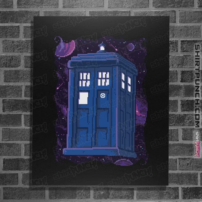 Daily_Deal_Shirts Posters / 4"x6" / Black Pixel Tardis