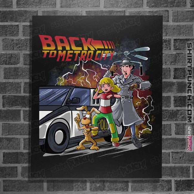 Daily_Deal_Shirts Posters / 4"x6" / Black Back To Metro City