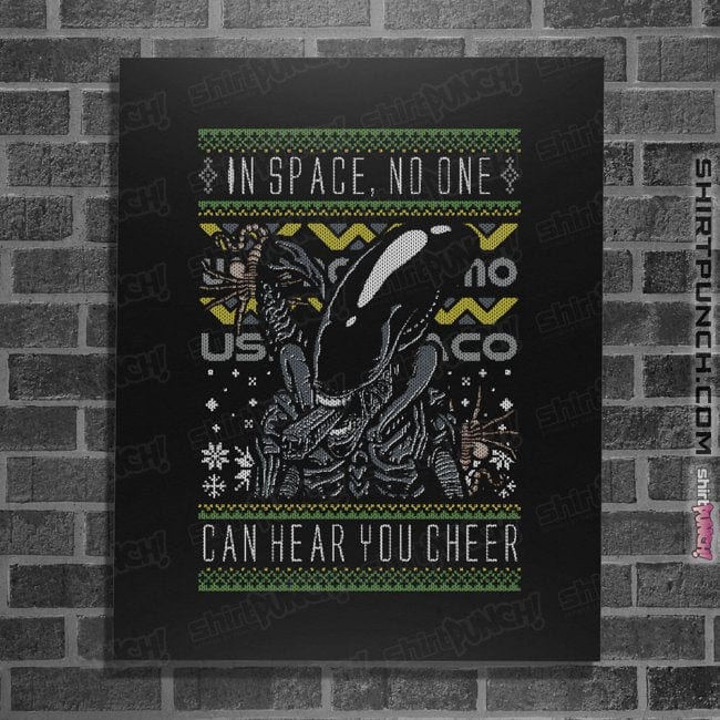 Daily_Deal_Shirts Posters / 4"x6" / Black A Very Xeno Christmas