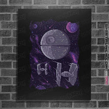 Load image into Gallery viewer, Daily_Deal_Shirts Posters / 4&quot;x6&quot; / Black Pixel Death Star
