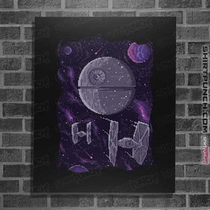 Daily_Deal_Shirts Posters / 4"x6" / Black Pixel Death Star