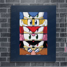 Load image into Gallery viewer, Daily_Deal_Shirts Posters / 4&quot;x6&quot; / Navy Sonic Eyes
